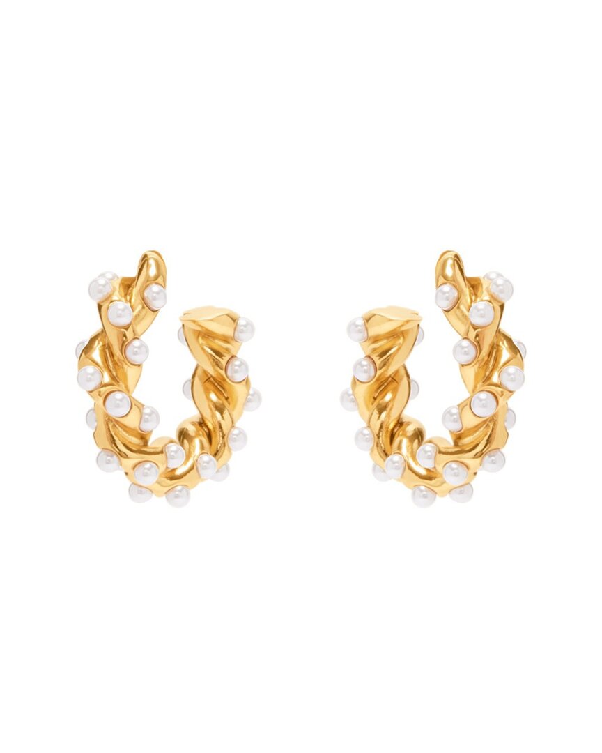 Oscar De La Renta Small Rope Earrings In Gold