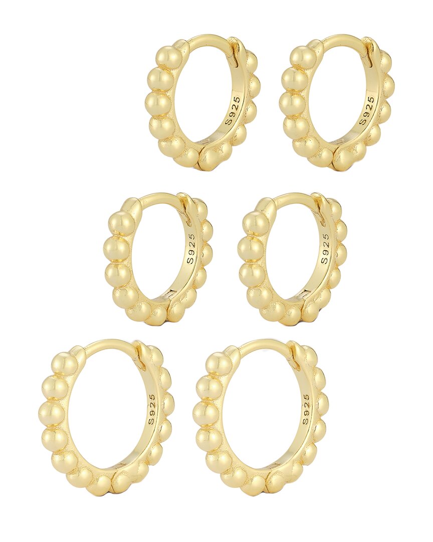 Glaze Jewelry Set Of 3 Huggie Hoop Earrings
