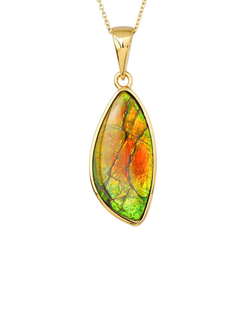 Tiramisu 14k Over Silver 10.60 Ct. Tw. Ammolite Necklace