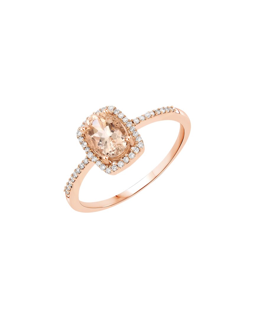 Shop Diana M. Fine Jewelry 14k Rose Gold 0.82 Ct. Tw. Diamond & Morganite Ring