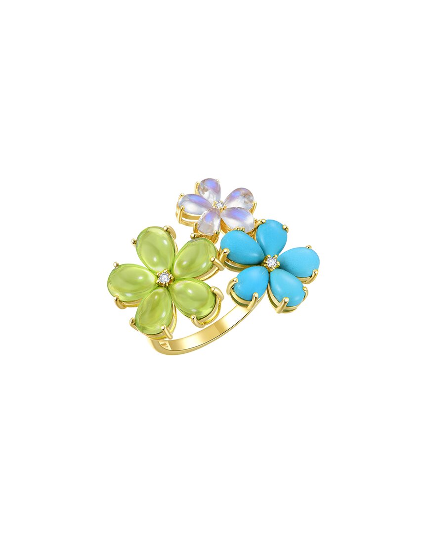Nina Zhou Jewelry 14k 6.56 Ct. Tw. Diamond & Gemstone Cocktail Ring In Multi