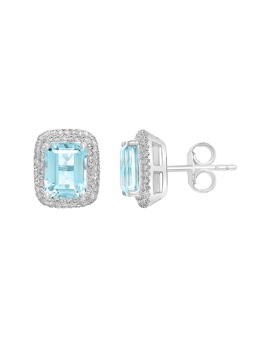 Effy Fine Jewelry 14K 3.65 ct. tw. Diamond & Aquamarine Earrings