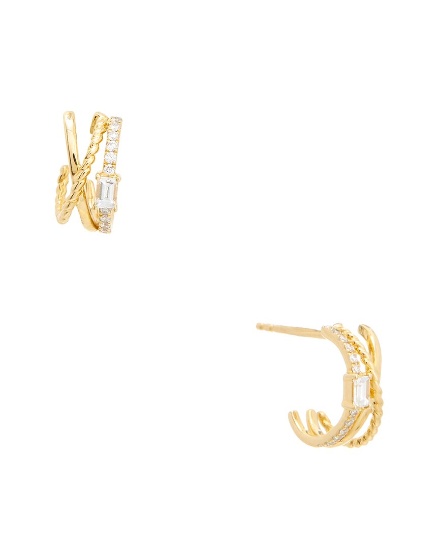 Maitre De Diamant 18k 0.29 Ct. Tw. Diamond Earrings