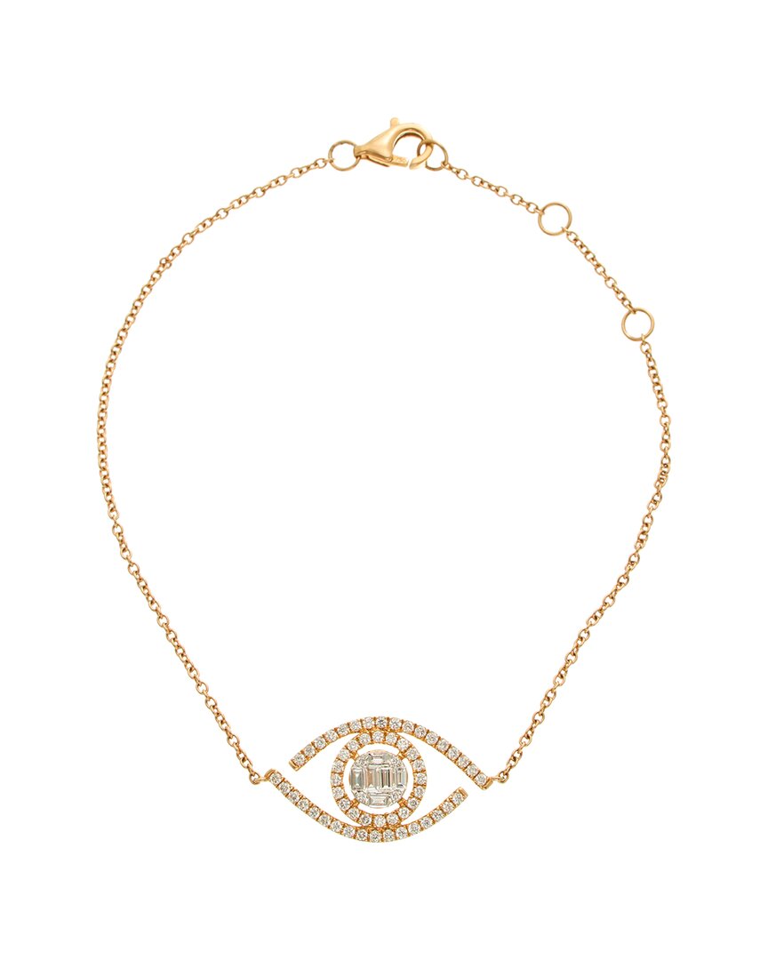 MAITRE DE DIAMANT MAITRE DE DIAMANT 18K ROSE GOLD 0.40 CT. TW. DIAMOND BRACELET 