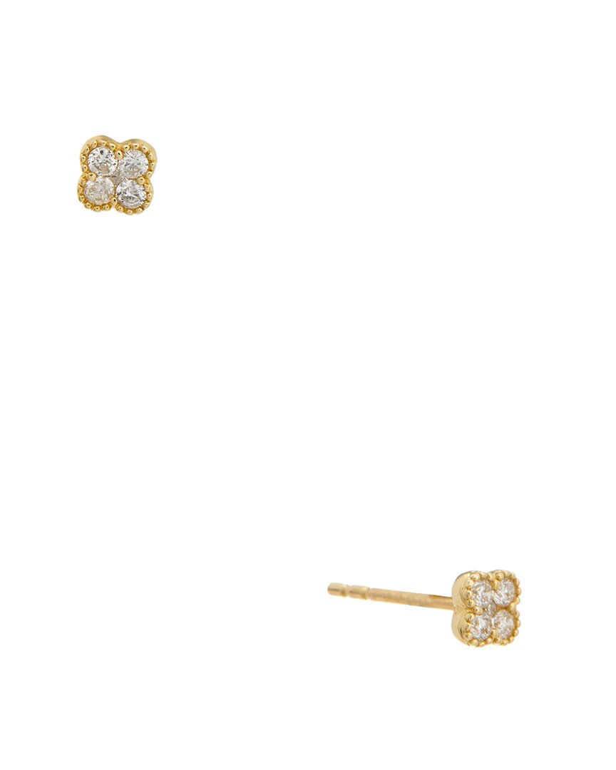 MAITRE DE DIAMANT MAITRE DE DIAMANT 18K 0.14 CT. TW. DIAMOND EARRINGS 