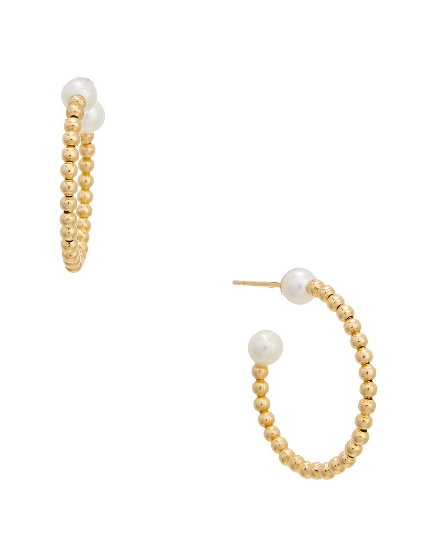 MAITRE DE DIAMANT MAITRE DE DIAMANT 18K PEARL EARRINGS