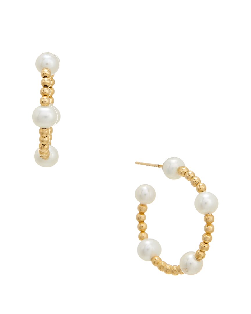 MAITRE DE DIAMANT MAITRE DE DIAMANT 18K PEARL EARRINGS