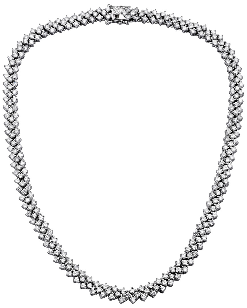 Genevive Silver Cz Necklace