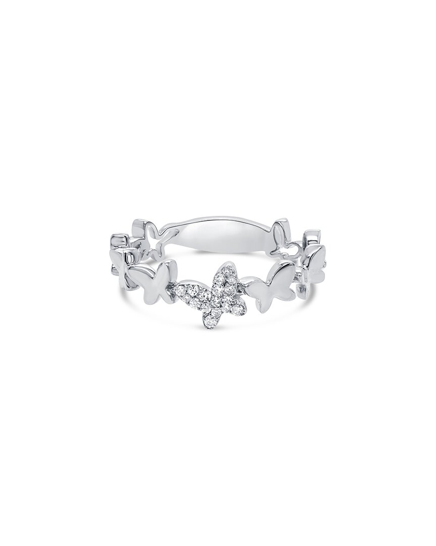 Sabrina Designs 14k 0.09 Ct. Tw. Diamond Butterfly Band Ring