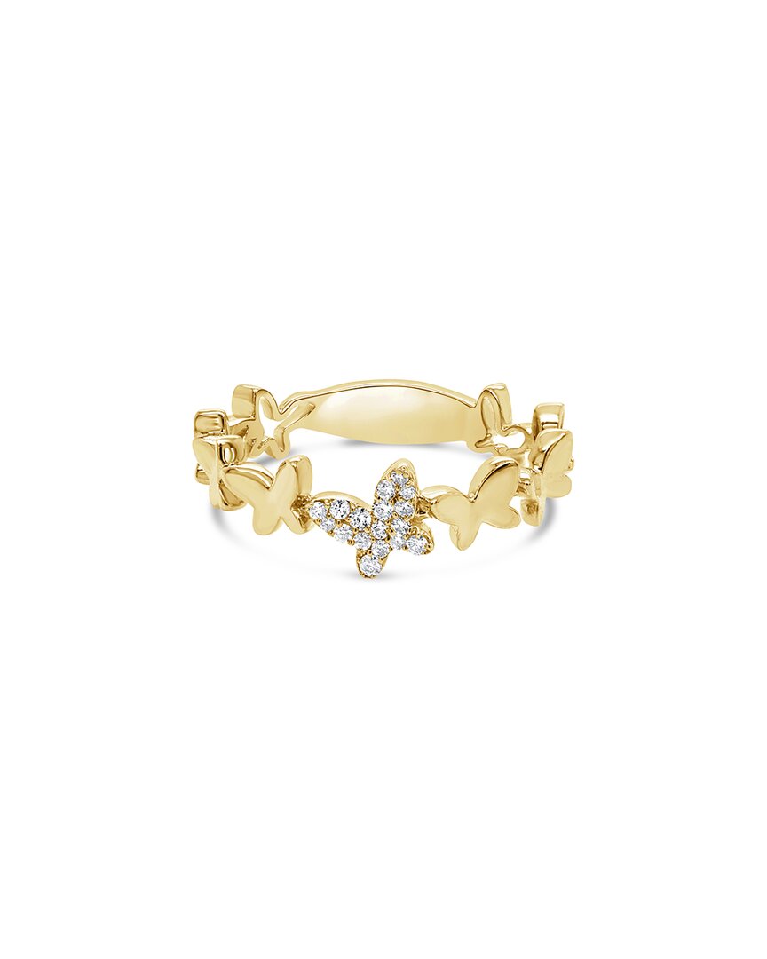 Sabrina Designs 14k 0.09 Ct. Tw. Diamond Butterfly Band Ring