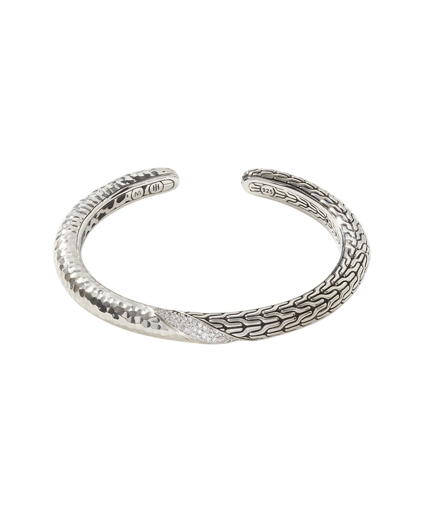John Hardy Silver 0.38 Ct. Tw. Diamond Essentials Bracelet In Metallic