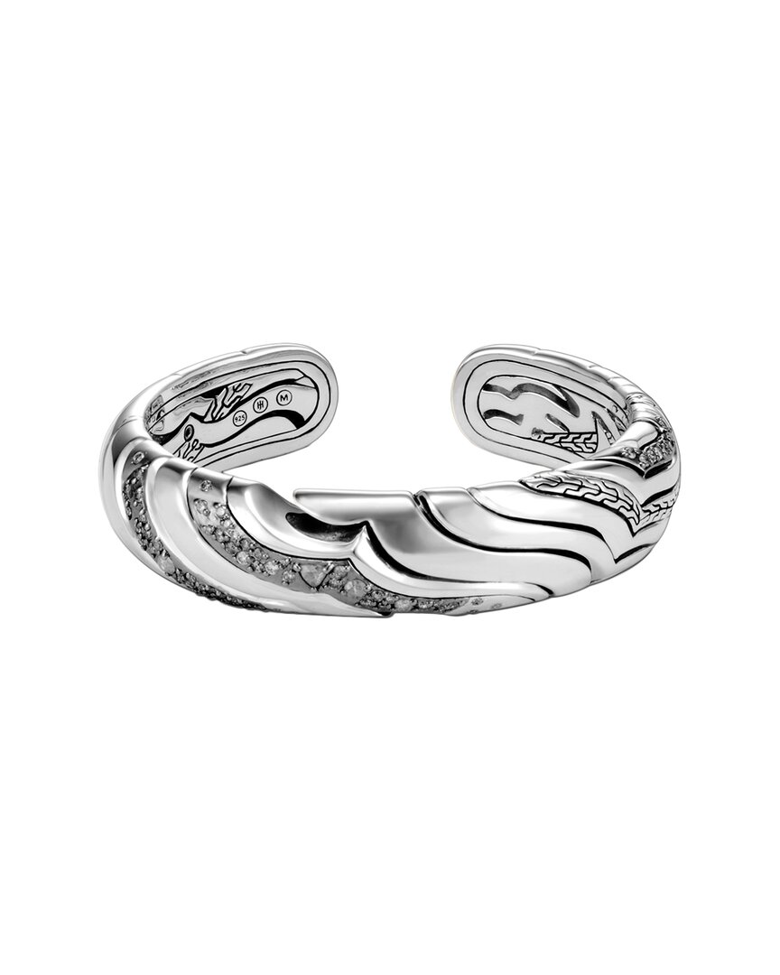 John Hardy Silver 106.00 Ct. Tw. Diamond Lahar Bracelet In Gray