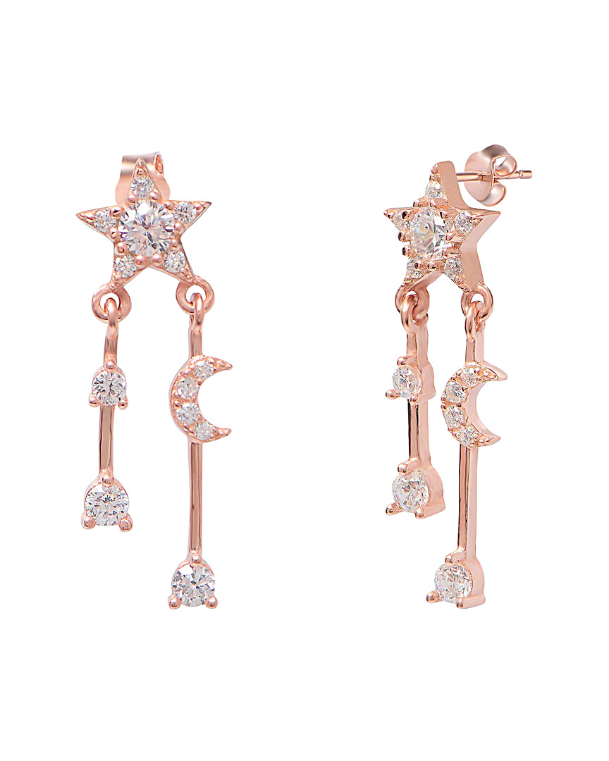 Gabi Rielle Rose Gold Vermeil Cz Earrings