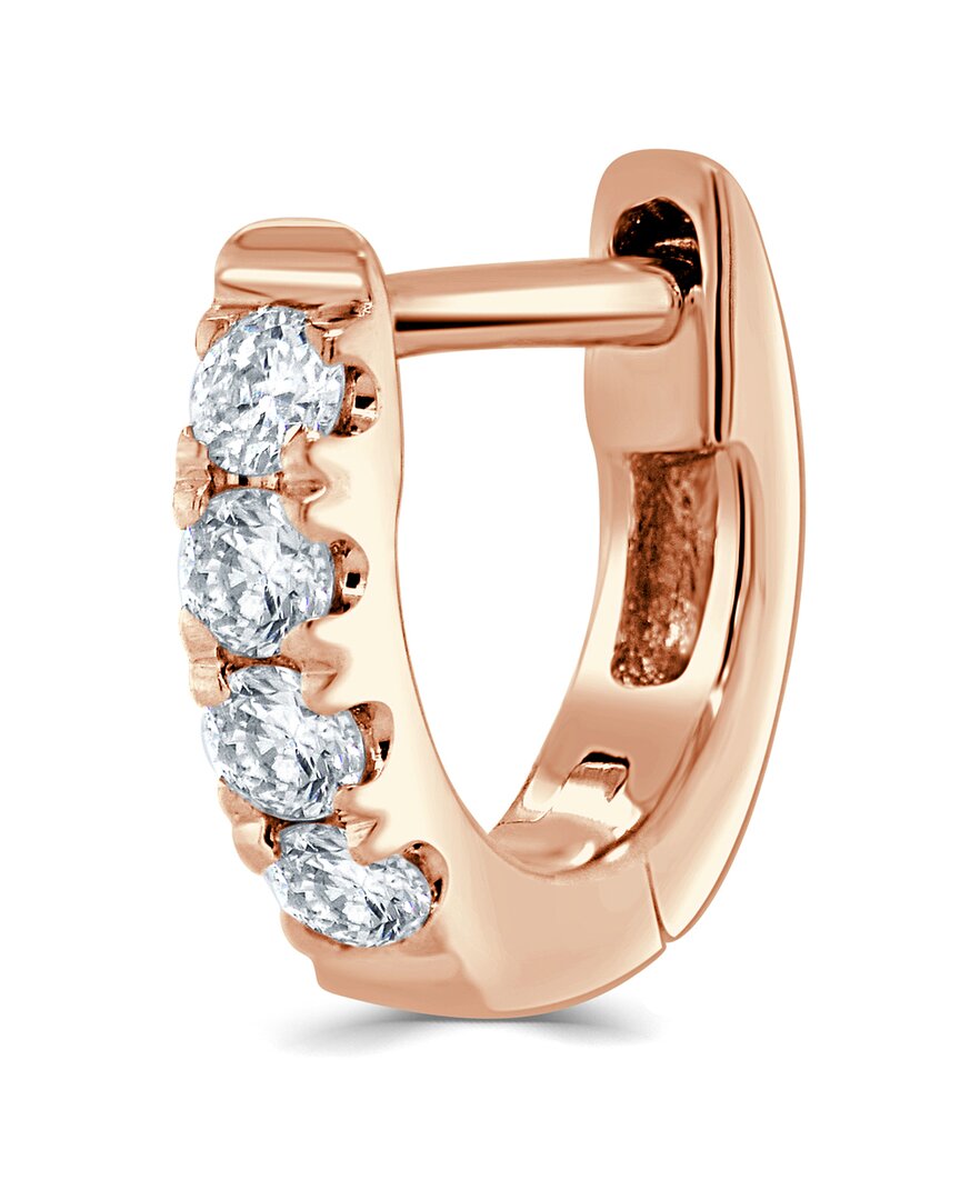 Sabrina Designs 14k Rose Gold Diamond Single Huggie Earring