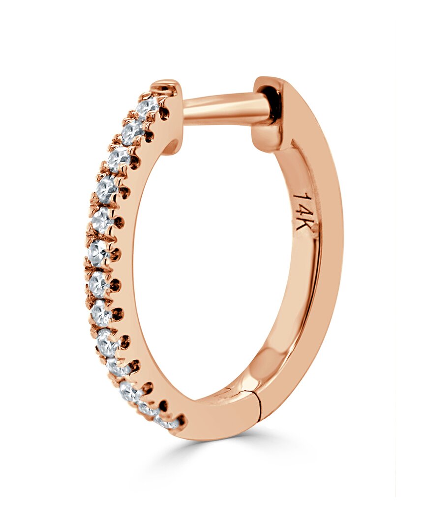 Sabrina Designs 14k Rose Gold Diamond Single Huggie Earring