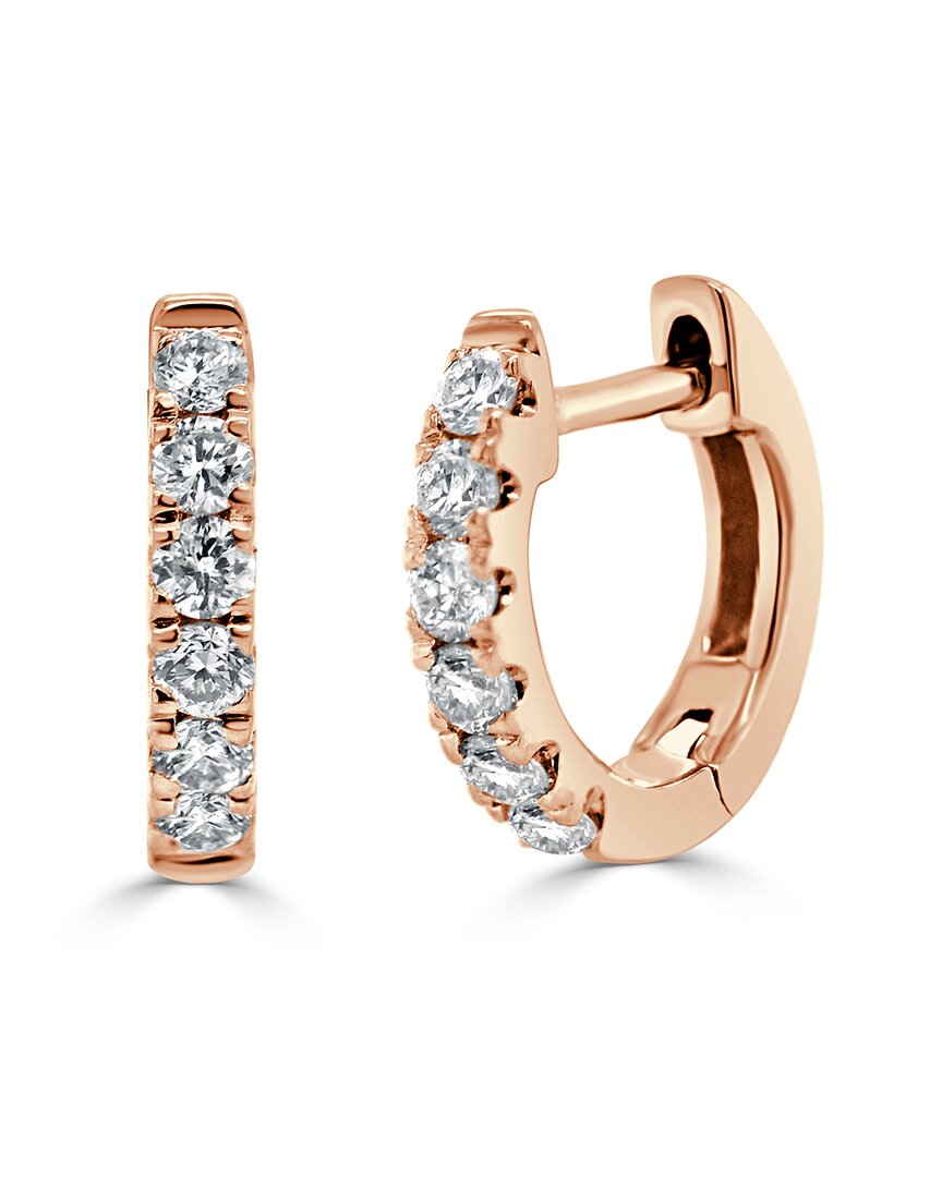 Shop Sabrina Designs Dnu 0 Units Sold  14k Rose Gold 0.09 Ct. Tw. Diamond Single Huggie Earring