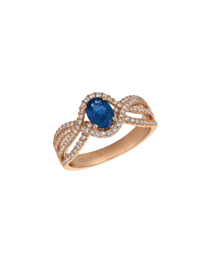 Le Vian 14k Rose Gold 1.21 Ct. Tw. Diamond & Sapphire Ring