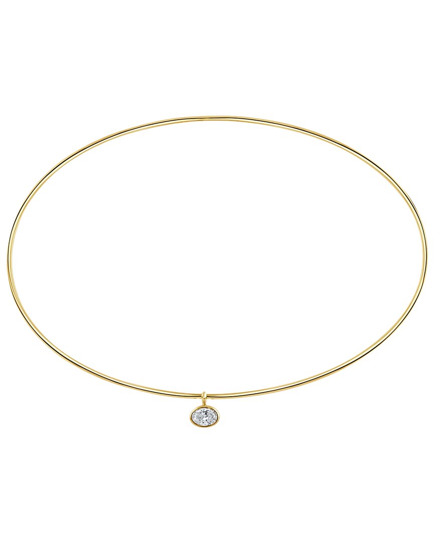 Sabrina Designs 14k Yg Oval-cut Diamond Necklace In Gold