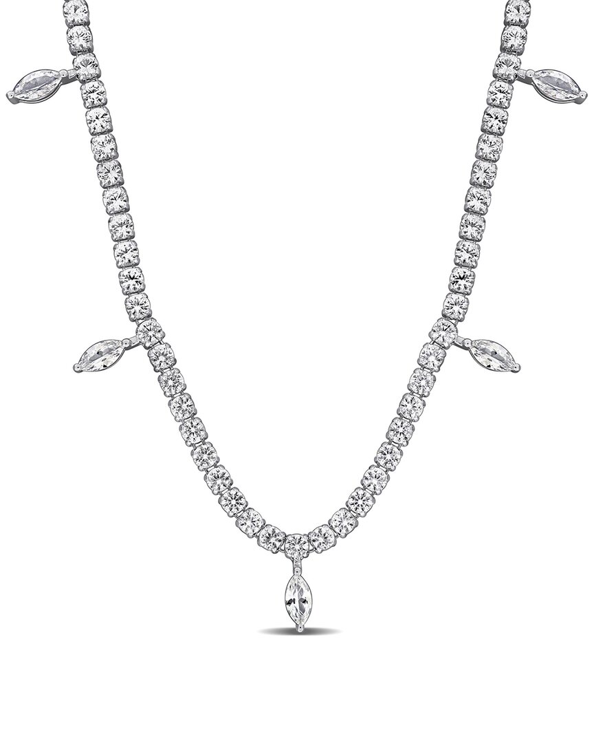 Rina Limor Silver 11.49 Ct. Tw. Lab-grown Sapphire Necklace