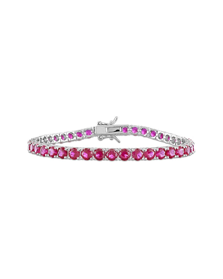 Rina Limor Silver 14.50 Ct. Tw. Lab-grown Ruby Bracelet