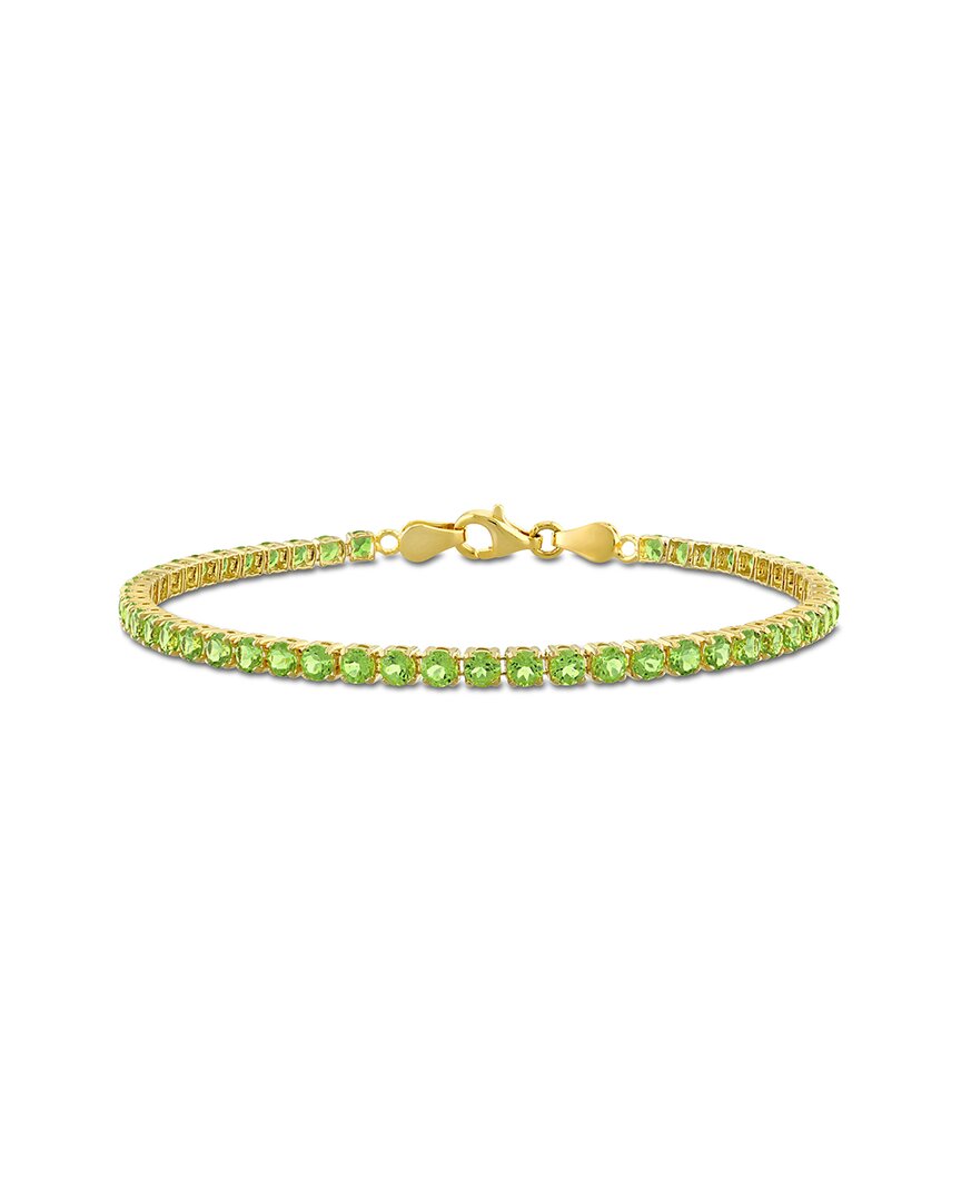 Rina Limor Silver 4.59 Ct. Tw. Lab-grown Peridot Bracelet