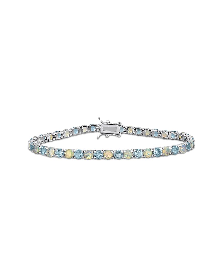 Rina Limor Silver 10.00 Ct. Tw. Topaz & Opal Bracelet