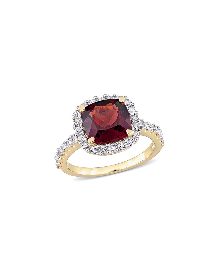 Rina Limor Silver 4.10 Ct. Tw. Garnet & Topaz Ring