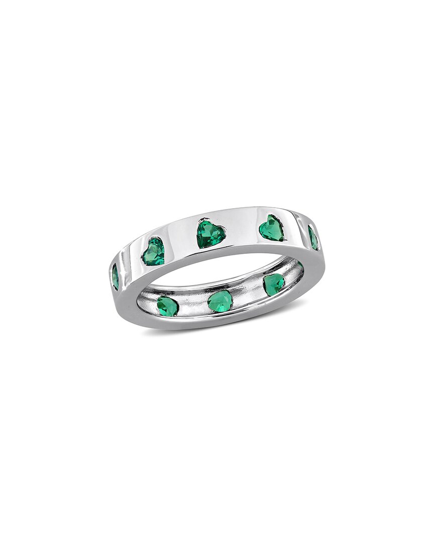 Rina Limor Silver 1.30 Ct. Tw. Lab-grown Emerald Ring