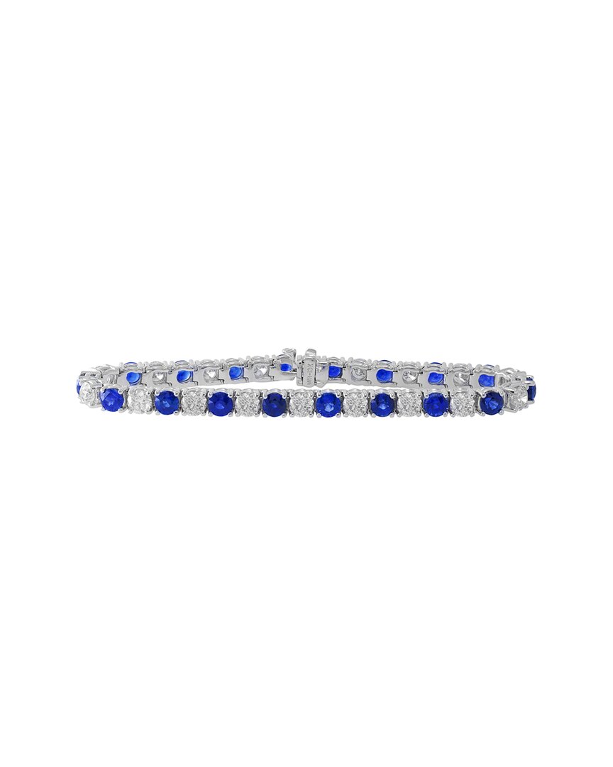 Diana M. Fine Jewelry 18k 17.11 Ct. Tw. Diamond & Sapphire Bracelet