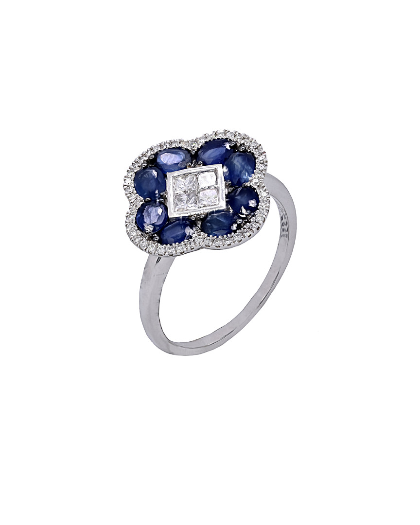 Diana M. Fine Jewelry 14k 2.26 Ct. Tw. Diamond & Sapphire Ring