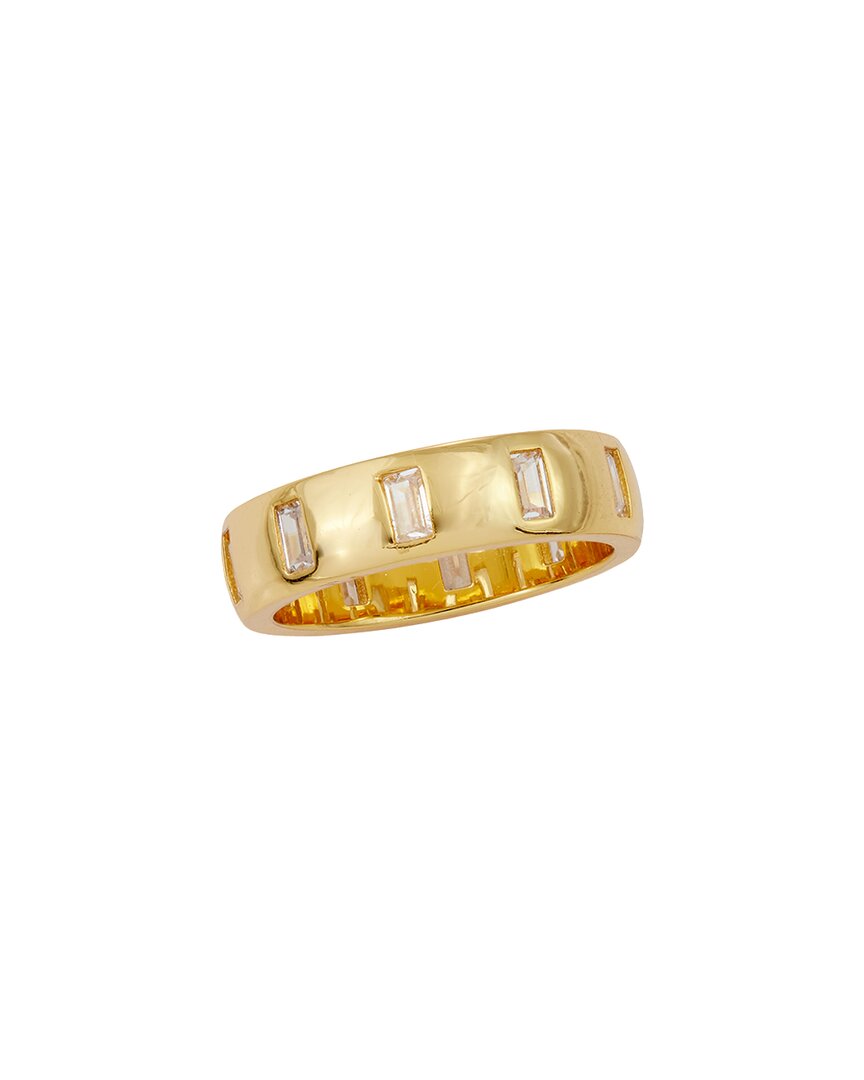 Savvy Cie 18k Gold Plated Cz Baguette Band