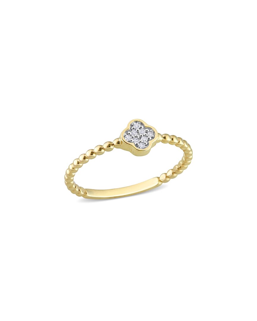 Rina Limor 14k Diamond Quatrefoil Ring