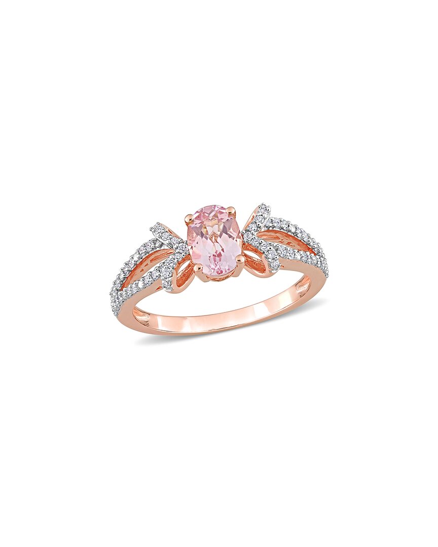 Rina Limor 14k Rose Gold 0.89 Ct. Tw. Diamond & Morganite Ring