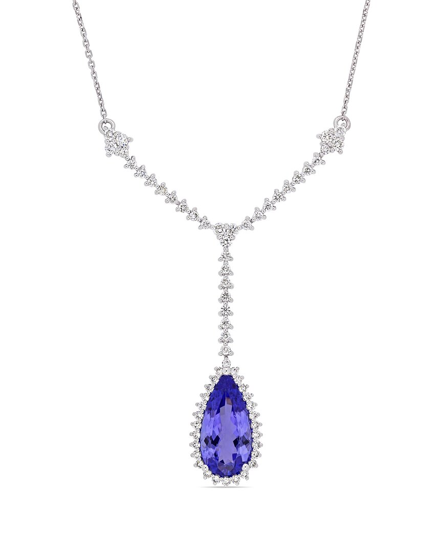 Rina Limor 14k 3.78 Ct. Tw. Diamond & Tanzanite Lariat Necklace