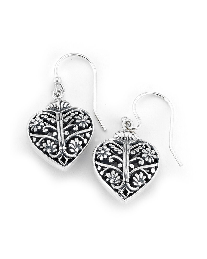 SAMUEL B. SAMUEL B. SILVER HEART EARRINGS