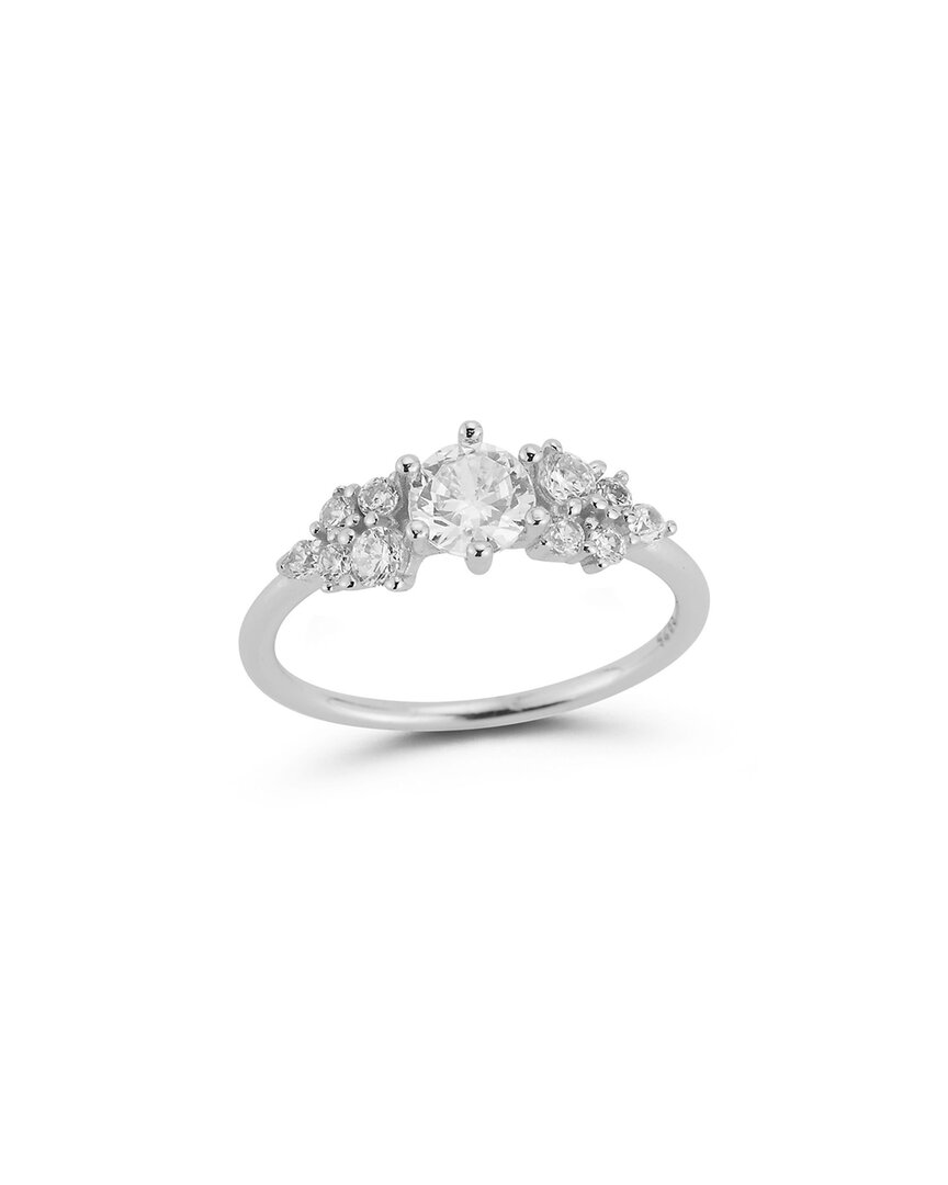 Glaze Jewelry 14k Over Silver Cz Statement Ring