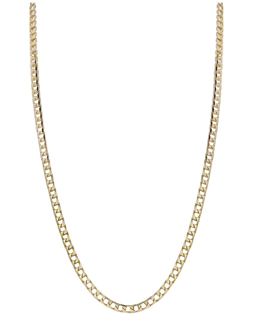 Italian Gold Square Curb Necklace