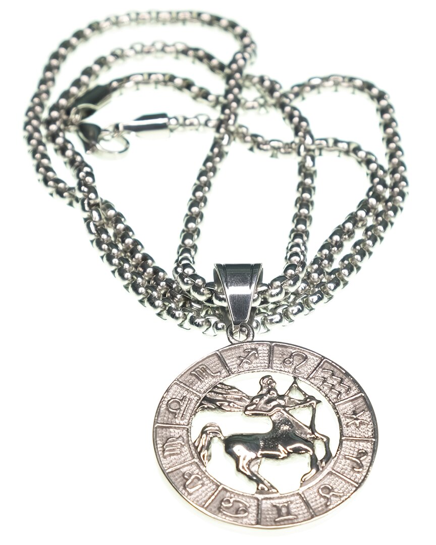 Shop Jean Claude Dell Arte Stainless Steel Sagittarius Pendant Necklace