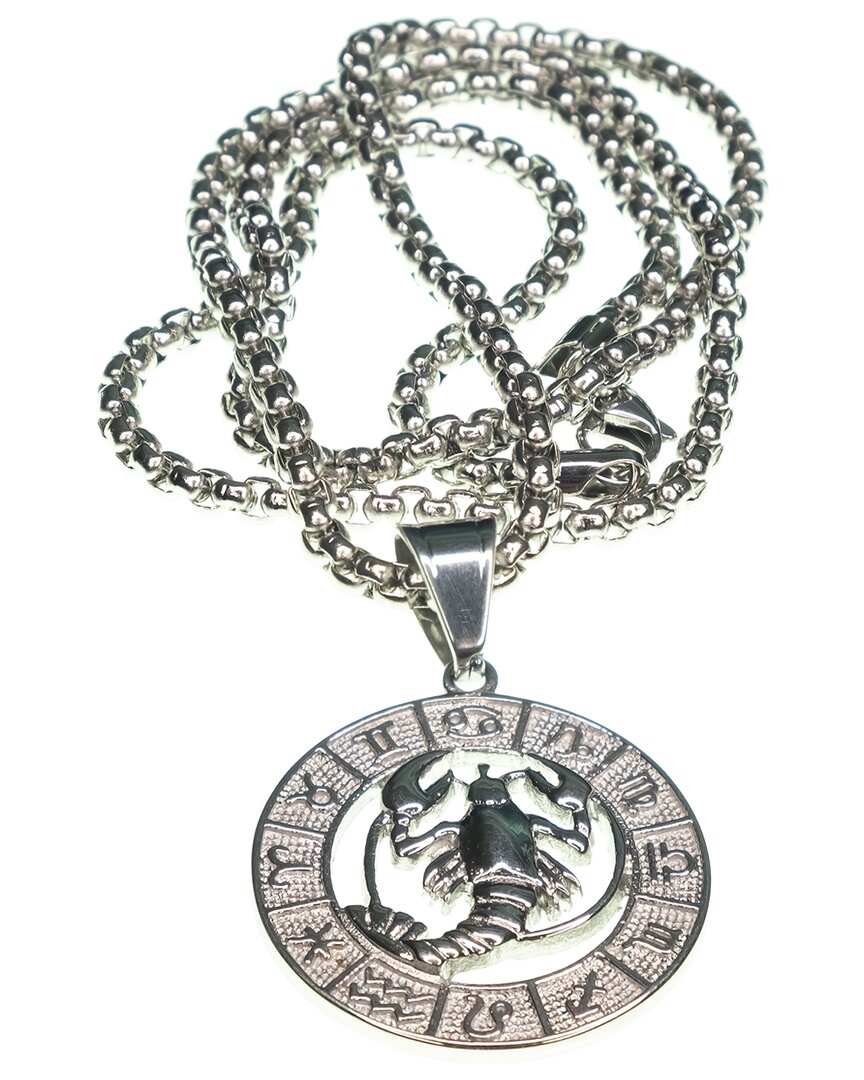 Jean Claude Dell Arte Stainless Steel Cancer Pendant Necklace