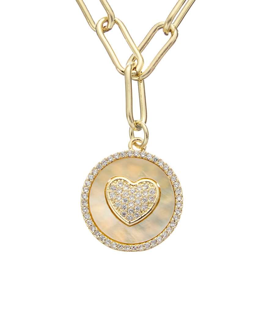 Juvell 18k Plated Cz Heart Lariat Necklace