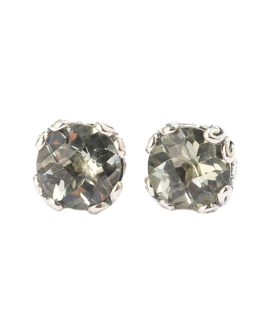 Samuel B. Silver 4.40 Ct. Tw. Prasiolite Studs