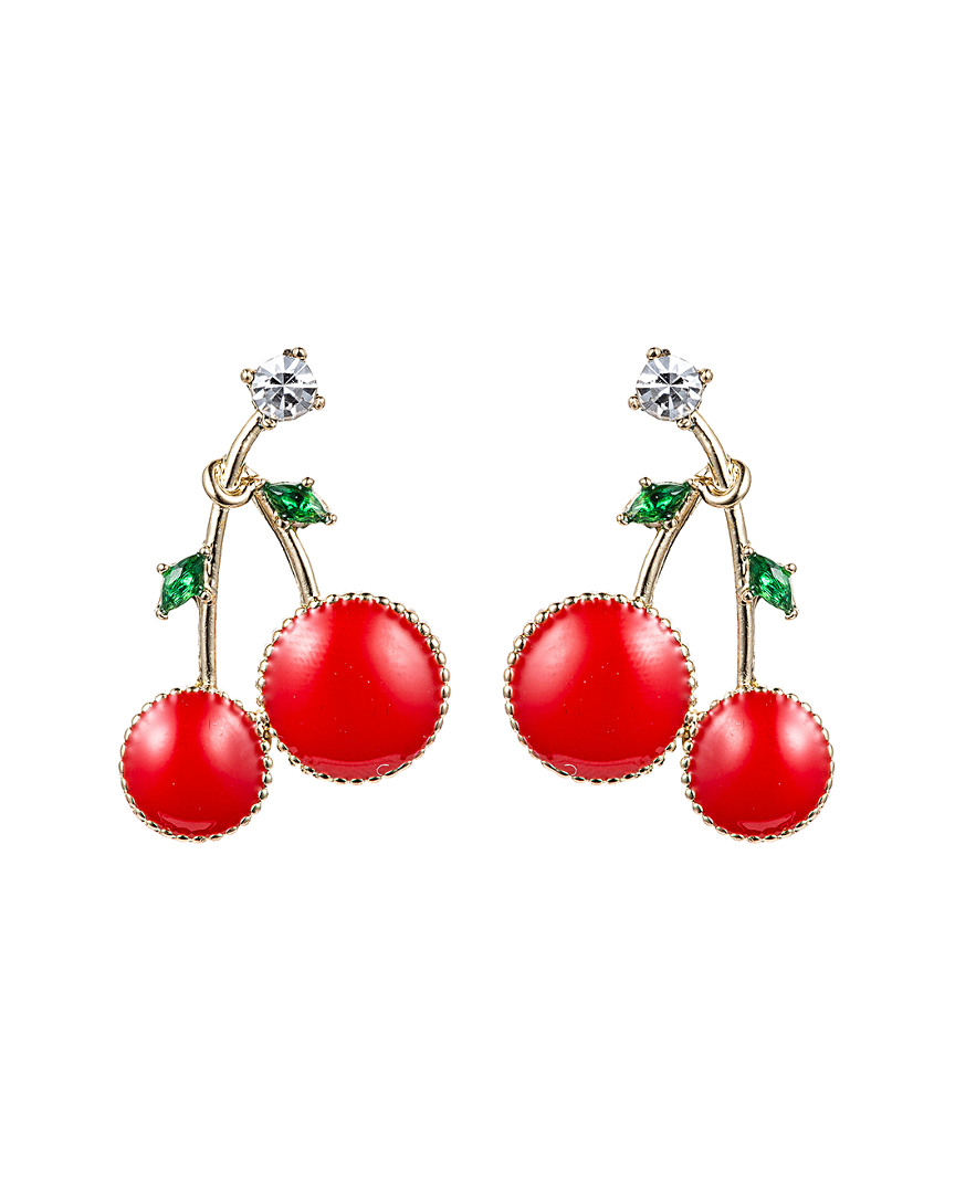 Eye Candy La Cz Cherry Picking Drop Earring