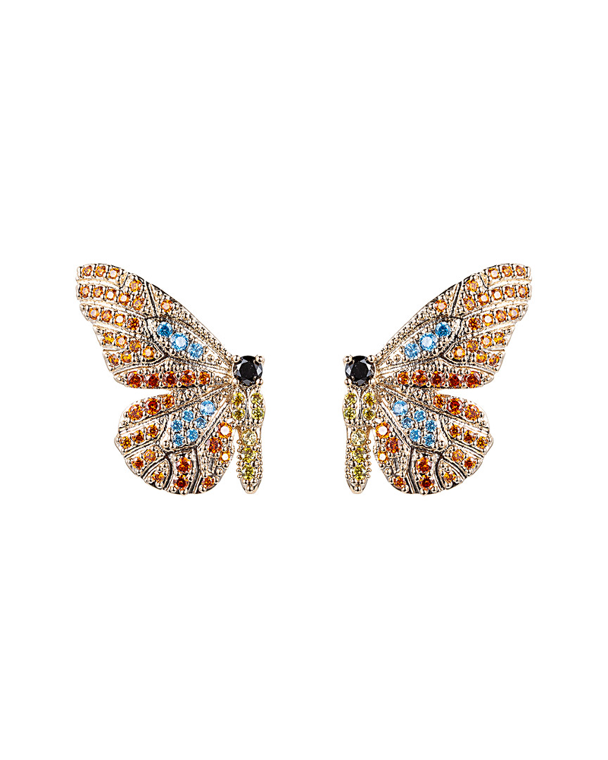 Eye Candy La Cz Monarch Butterfly Studs