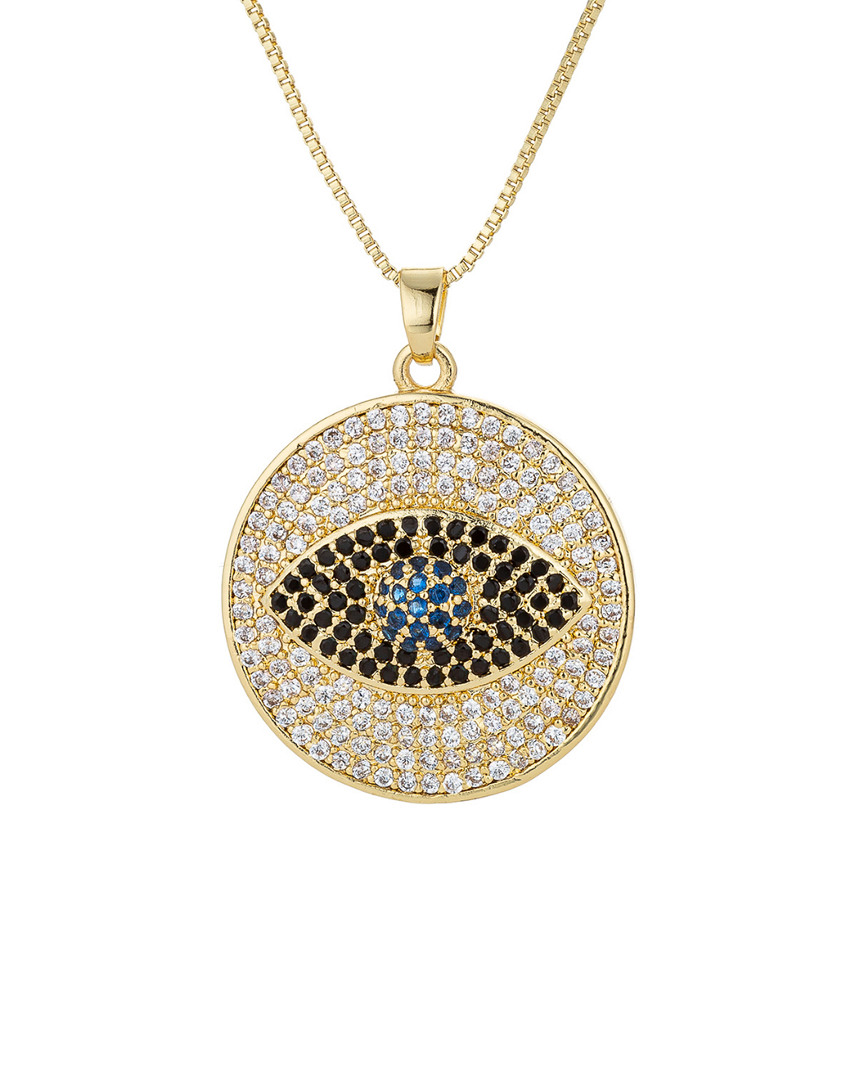 Eye Candy La Luxe Collection Julian Evil Eye Sterling Silver Chain Necklace With Brass Pendant