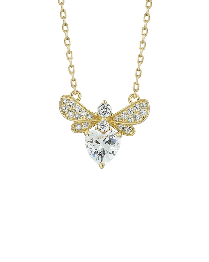 Glaze Jewelry 14K Plated Silver CZ Bee Necklace