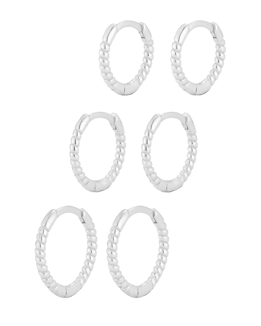 Glaze Jewelry Silver Triple Hoops