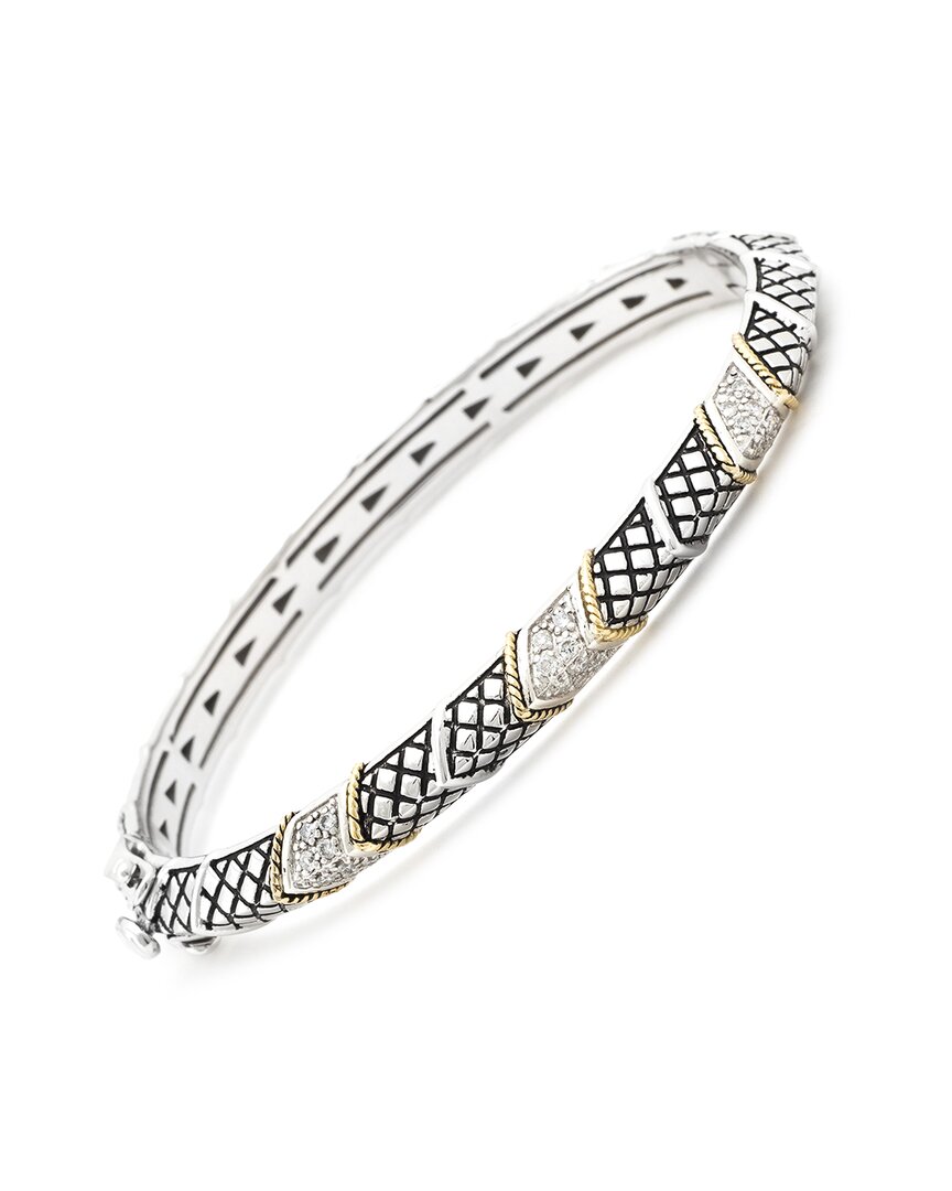 Shop Andrea Candela Flecha 18k & Silver 0.28 Ct. Tw. Diamond Bangle