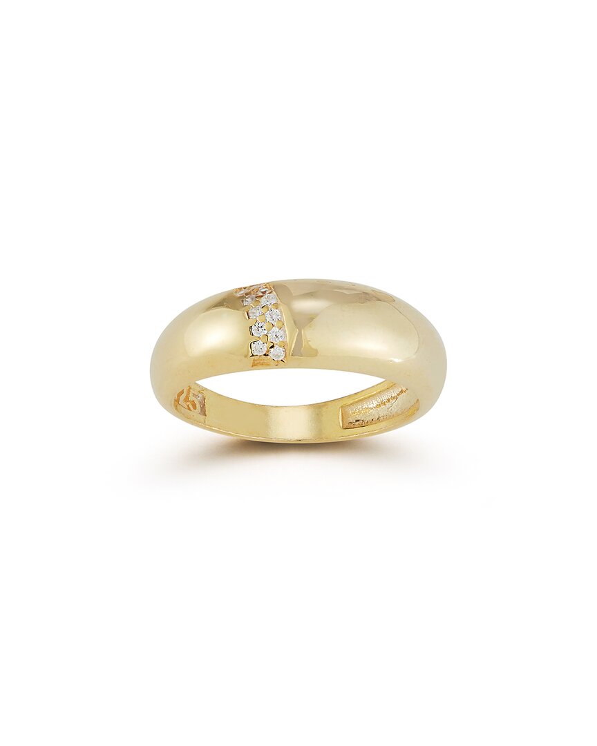 Chloe & Madison Chloe And Madison 14k Over Silver Cz Dome Ring