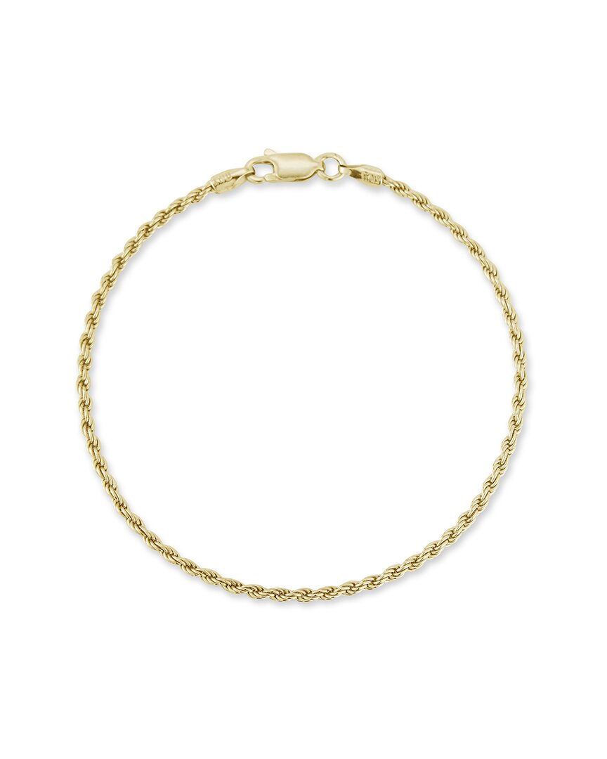 Chloe & Madison Chloe And Madison 14k Over Silver Rope Chain Bracelet