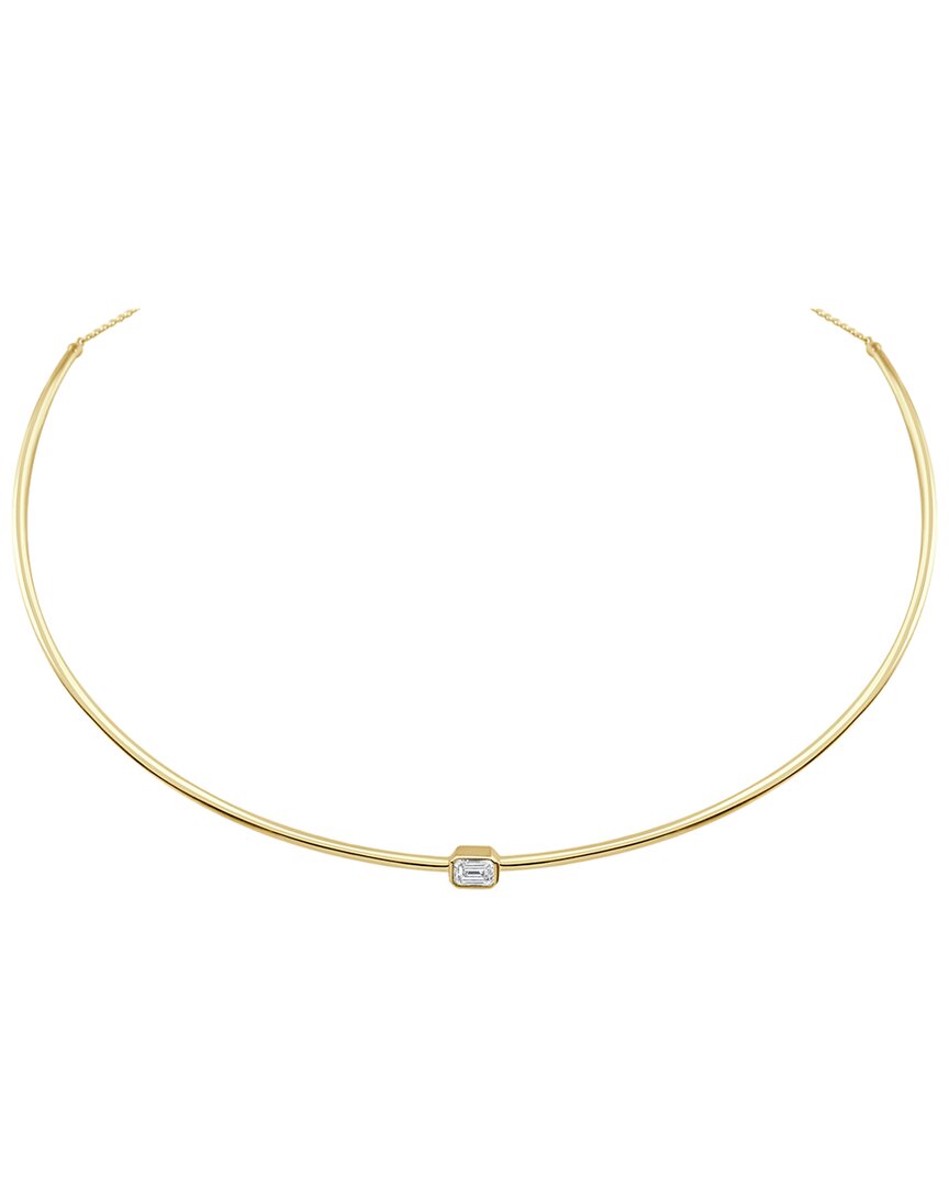 Sabrina Designs 14k Yg Emerald-cut Diamond Necklace In Gold
